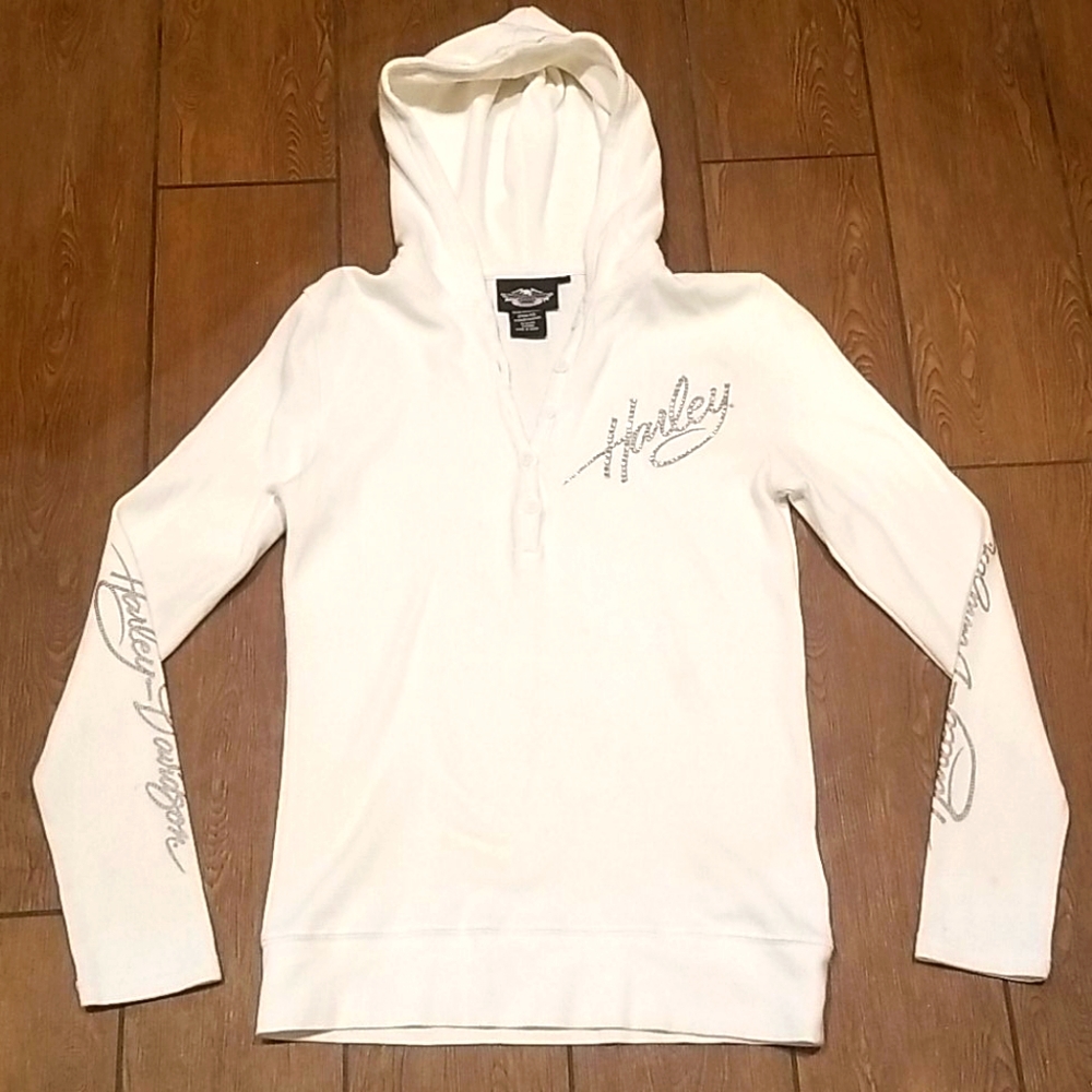 Womans Harley Davidson Hooded 5button Thermal